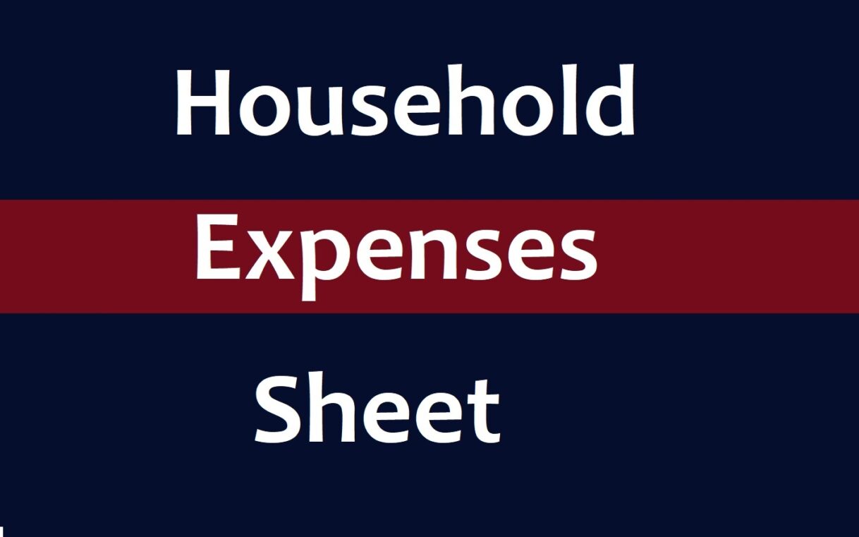 Monthly Household Expense Sheet Template Free Word Excel Templates