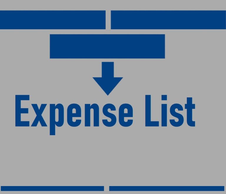 Free Expense List Template 