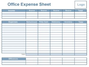 Office Expenses Sheet Template | Free Word & Excel Templates