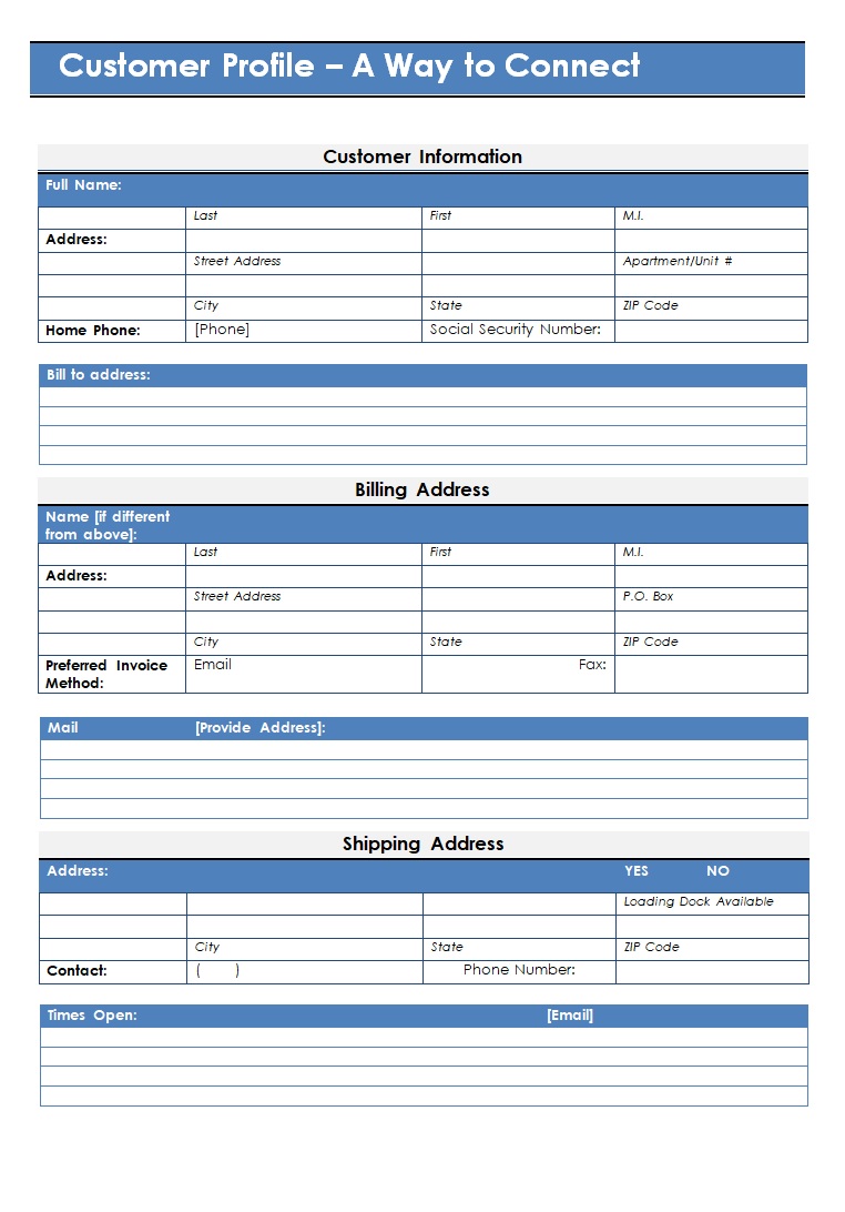 Client Profile Template, Importance And Benefits 