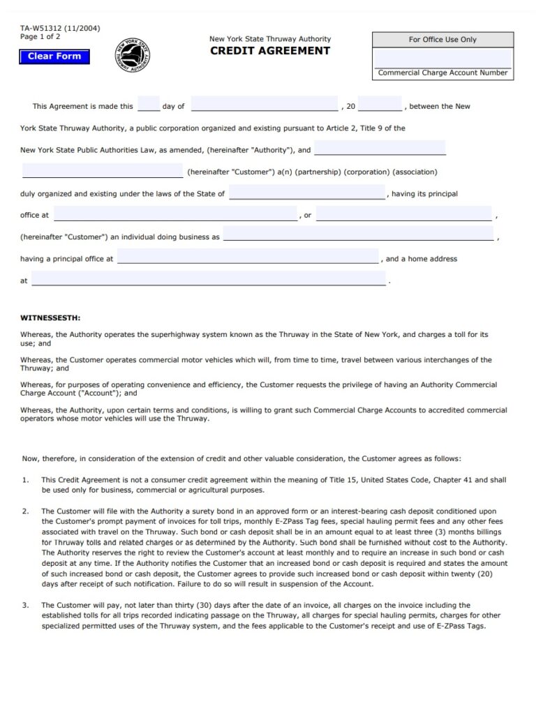 Line Of Credit Agreement Template Free Word Excel Templates