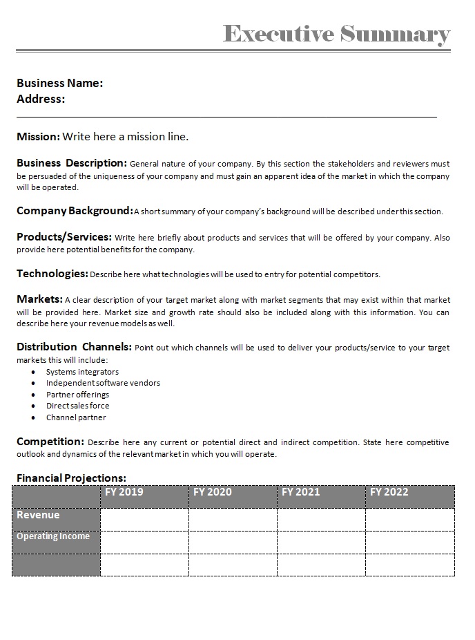 importance of executive summary in research report