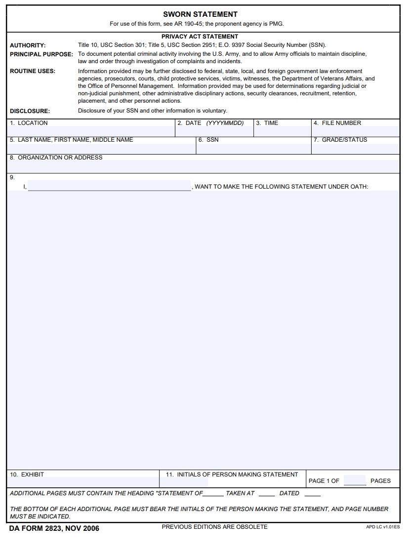 Sworn Statement Template Free Word And Excel Templates 