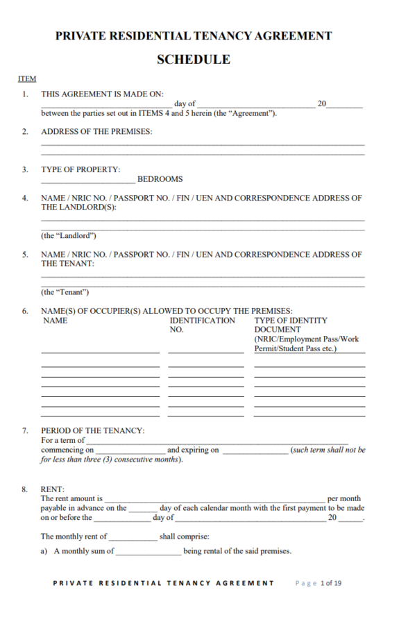 Tenancy Agreement Template Ms Word Free Word And Excel Templates