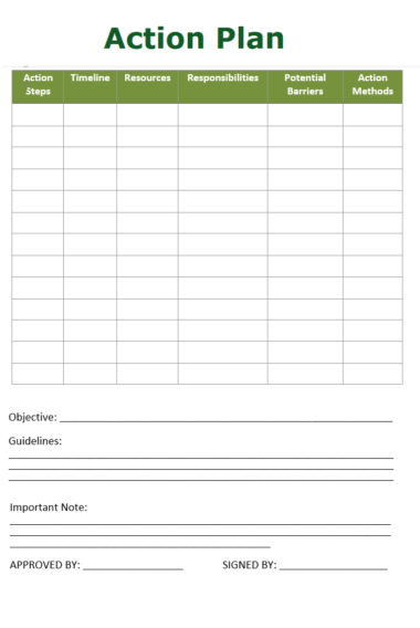 Action Plan Template | Free Word & Excel Templates