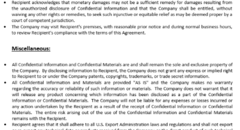 Non-Disclosure Agreement Template