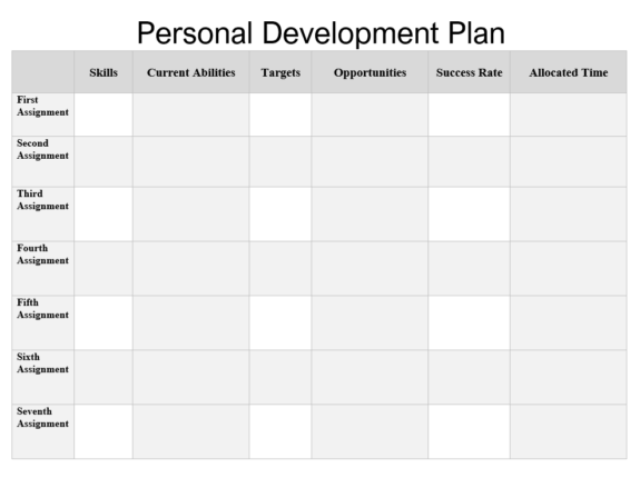 Personal Development Plan Template | Free Word & Excel Templates