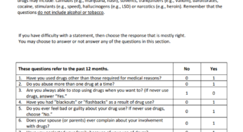 Substance Abuse Assessment Template