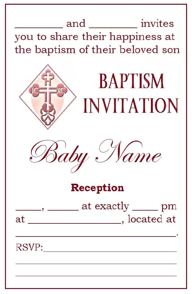 Professional Baptism Invitation Template
