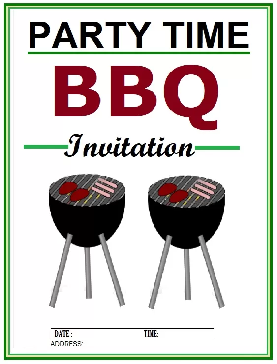 BBQ Invitation Design Template