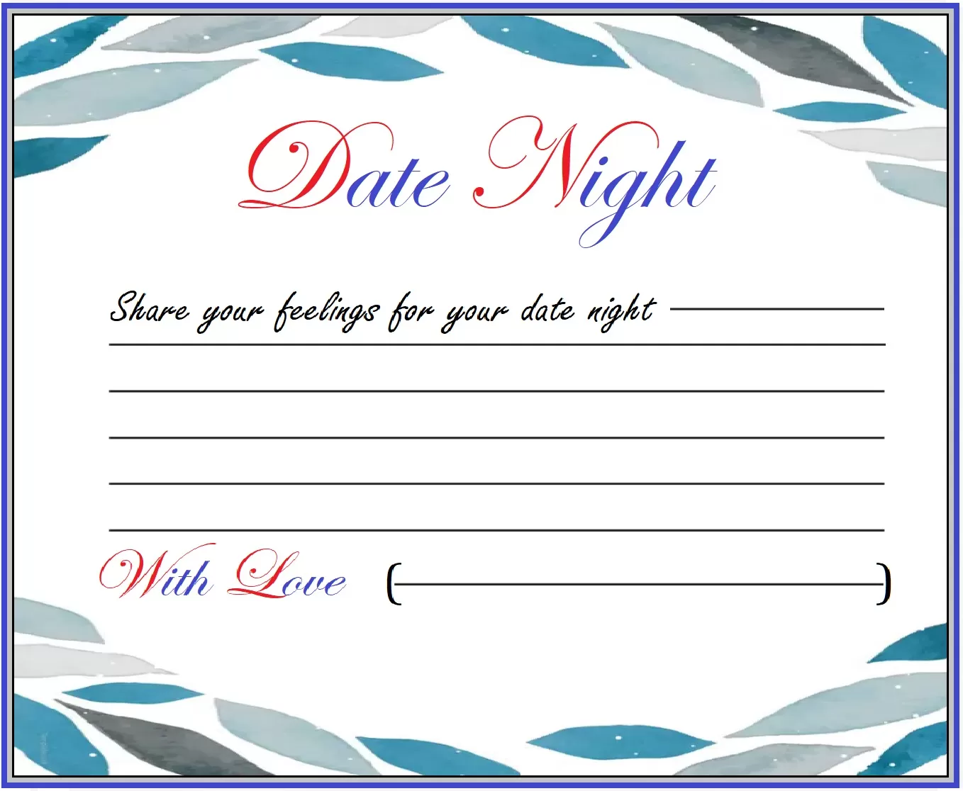 Date Night Invitation Template