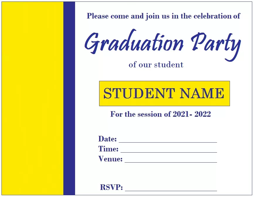 Graduation Invitation Format
