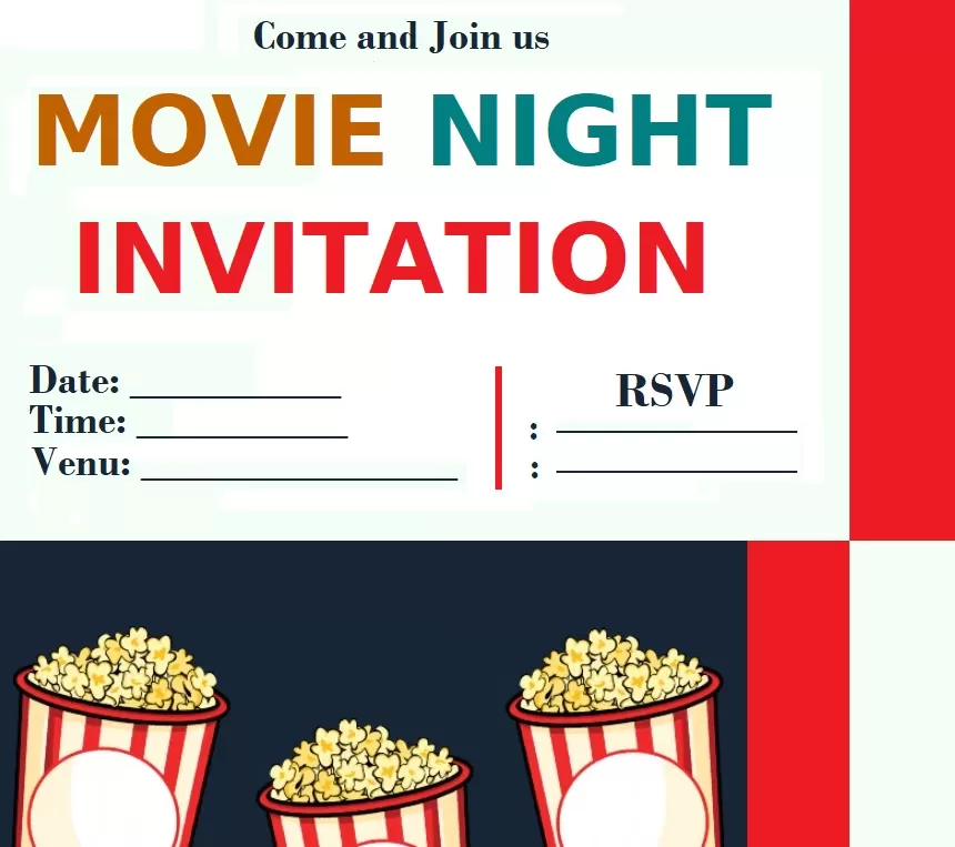 Movie Night Invitation Template