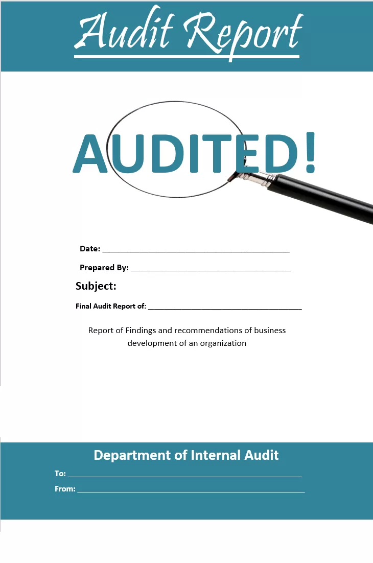 Internal Audit Plan Template