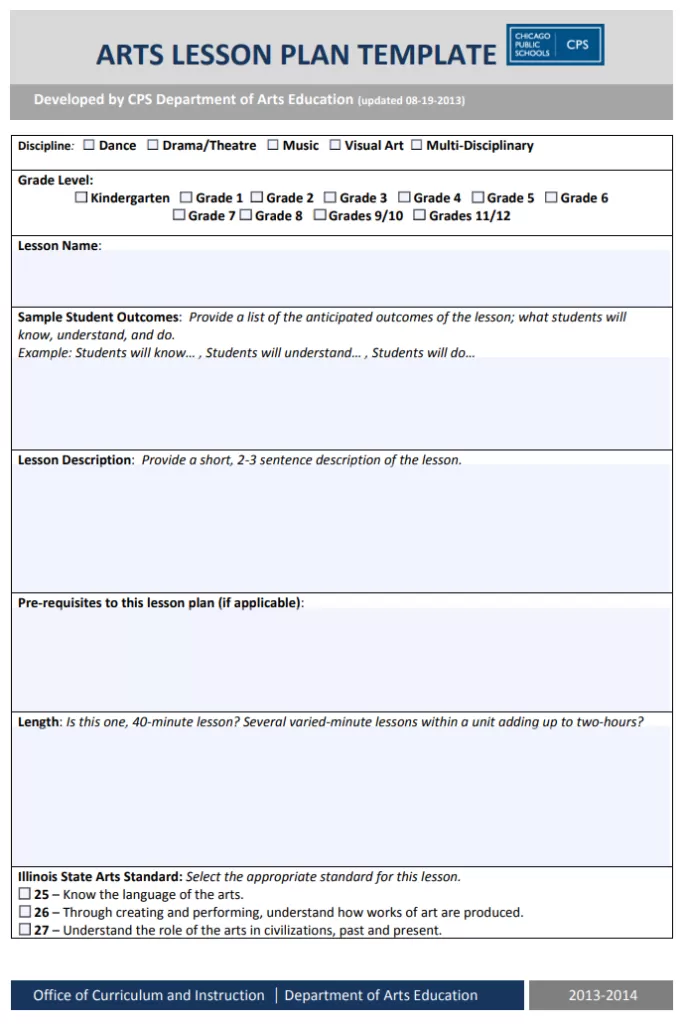 Teacher Lesson Plan Template