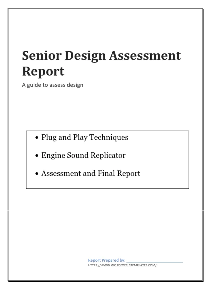 Assessment Report Template