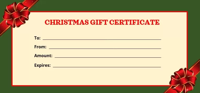 Christmas Gift Certificate Template